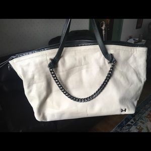 Genuine Halston Heritage Syra Bag - Nude/Black